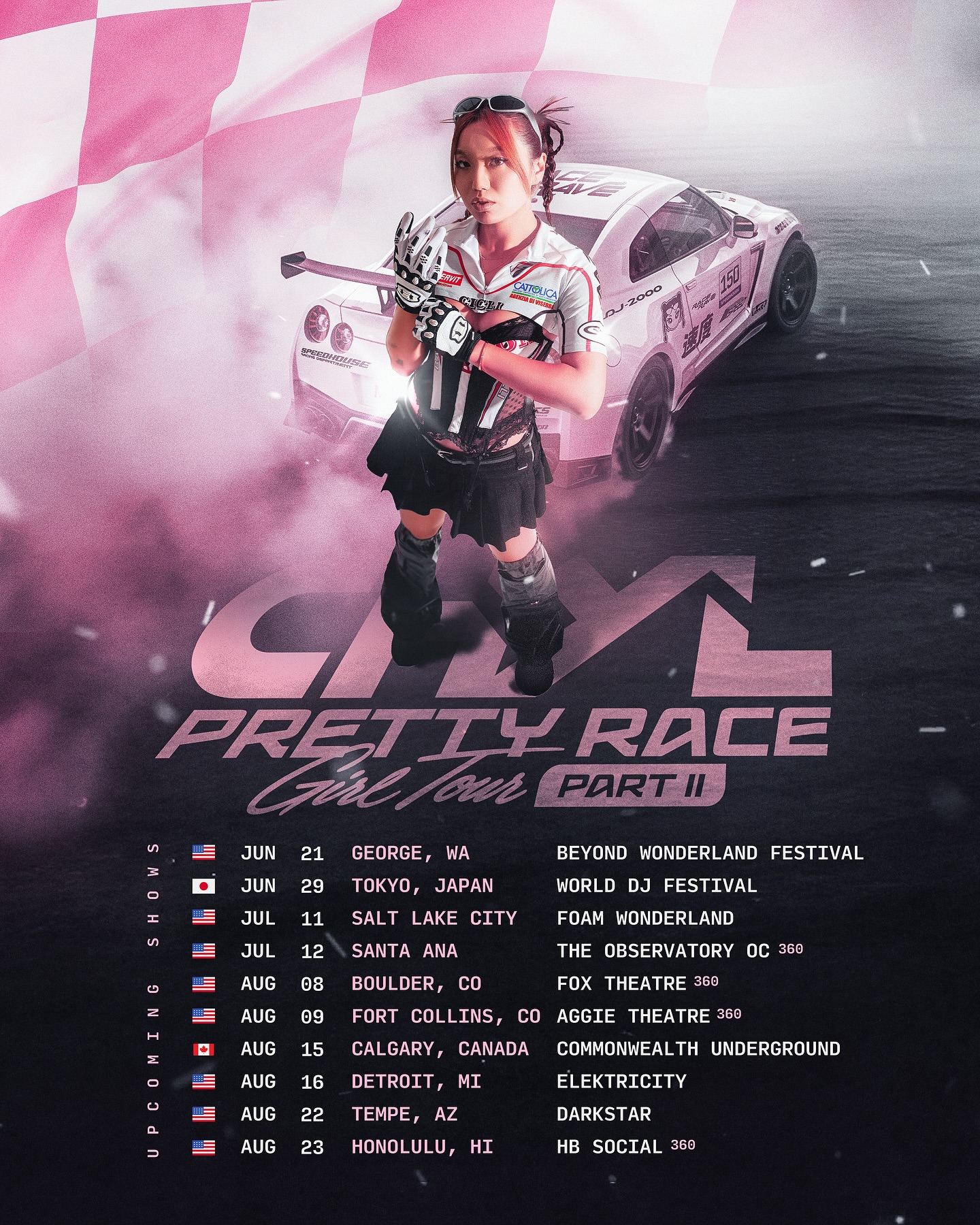 CHYL Pretty Race Girl Tour II Tour Poster